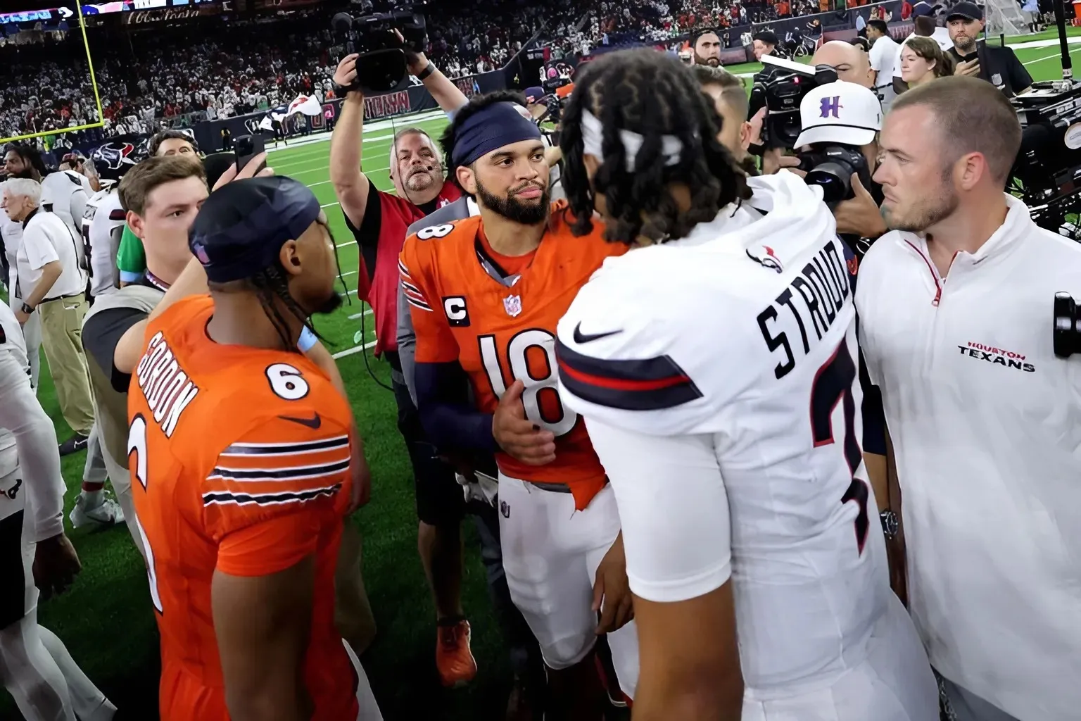 C.J. Stroud Clarifies Postgame Interaction with Caleb Williams