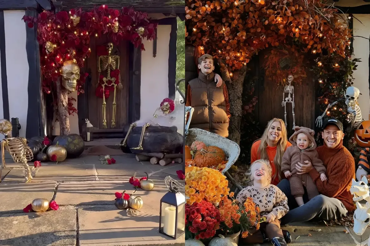 Stacey Solomon shows off epic Halloween front door with skeletons & autumn tree & reveals how you can copy on a budget ngocc