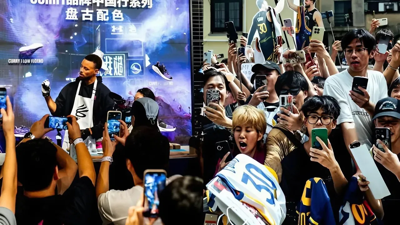 Stephen Curry draws scores of Chinese fans even in face of approaching typhoon