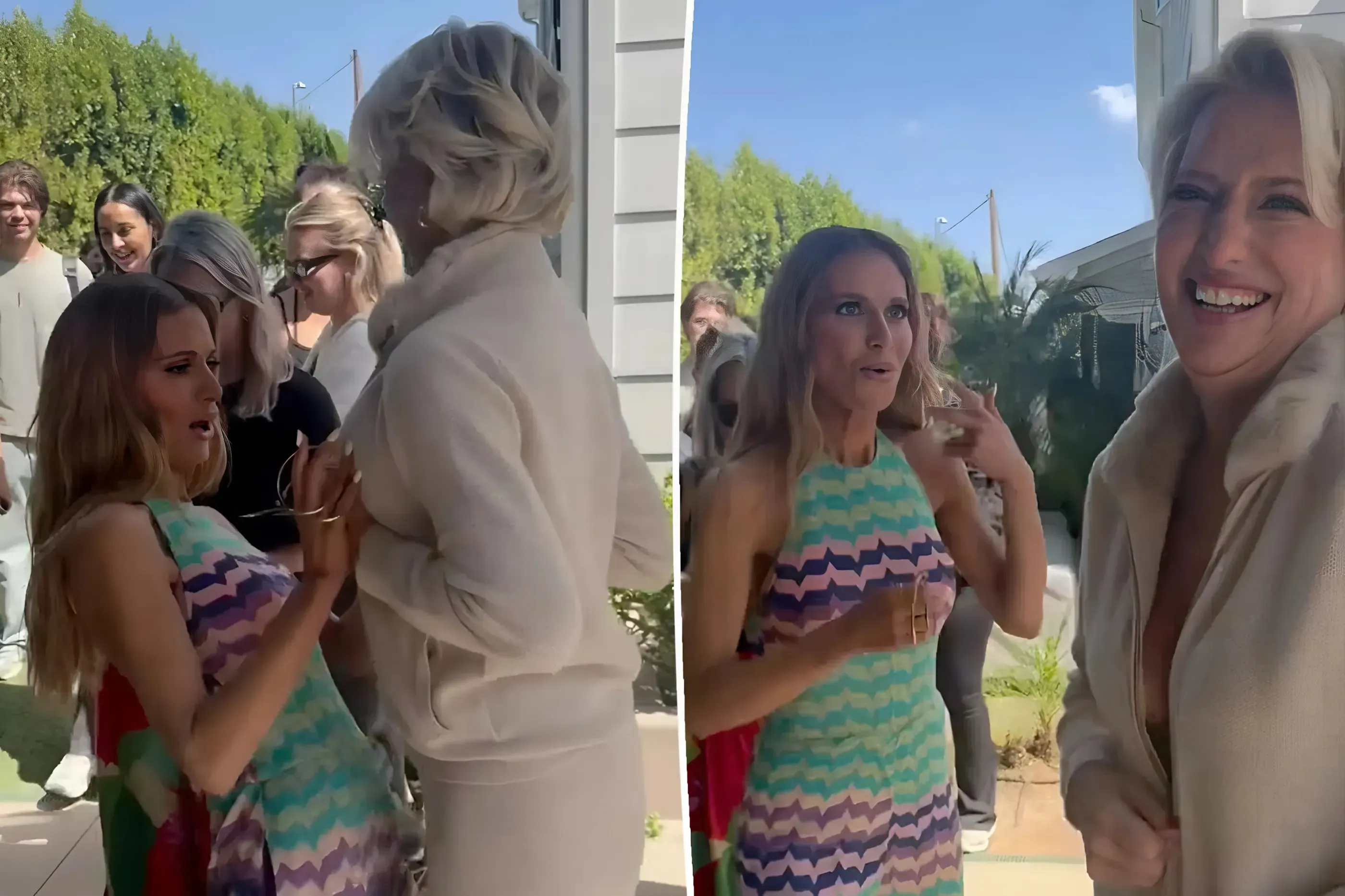 Dorit Kemsley from 'RHOBH' playfully interacts with Dorinda Medley by jesting about a motorboat prank, crafting a headline with finesse.-quang