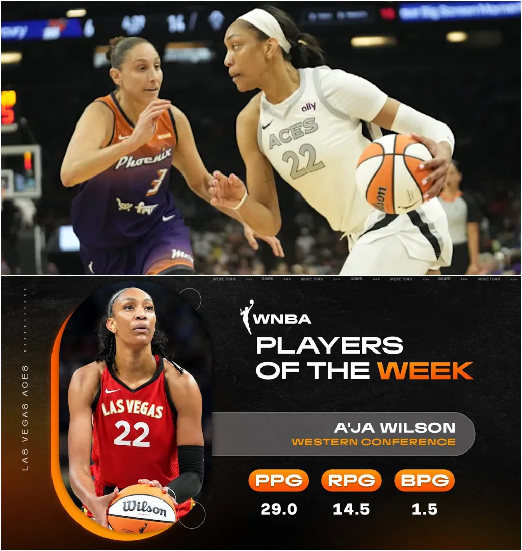 Record-Breaking Performance: A'ja Wilson Crowned Western Conference Player of the Week for the 22nd Time! Record-Breaking Performance: A'ja Wilson Crowned Western Conference Player of the Week for the 22nd Time!