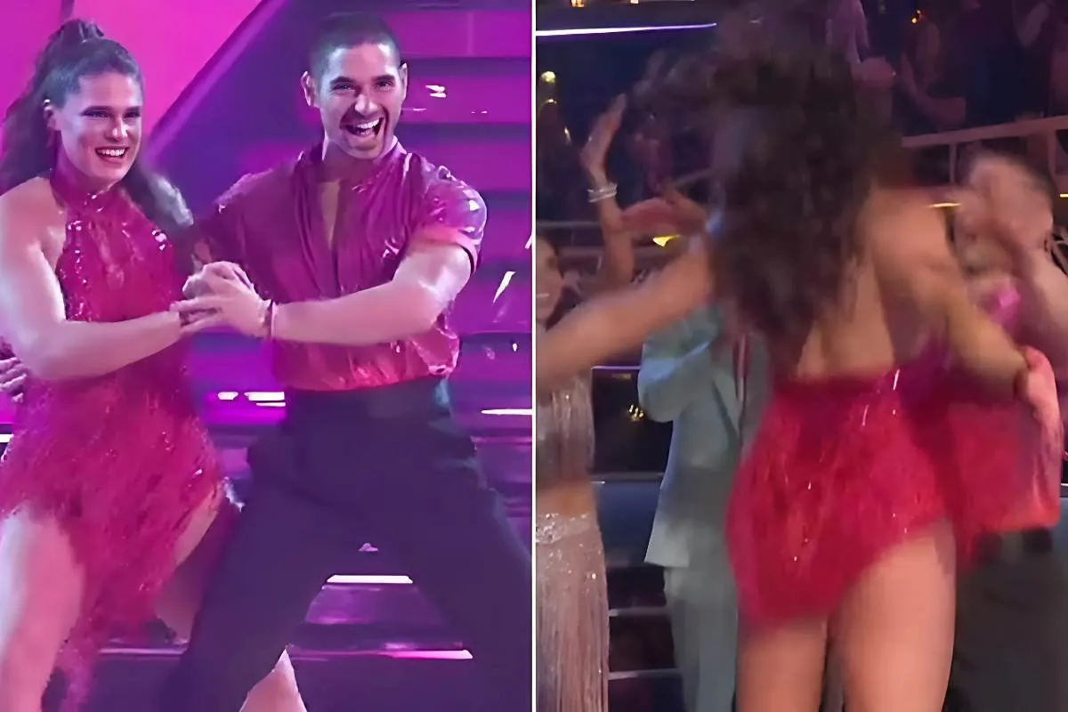 Ilona Maher chest bumps Dancing With The Stars pro in hilarious celebration after debut dance tram