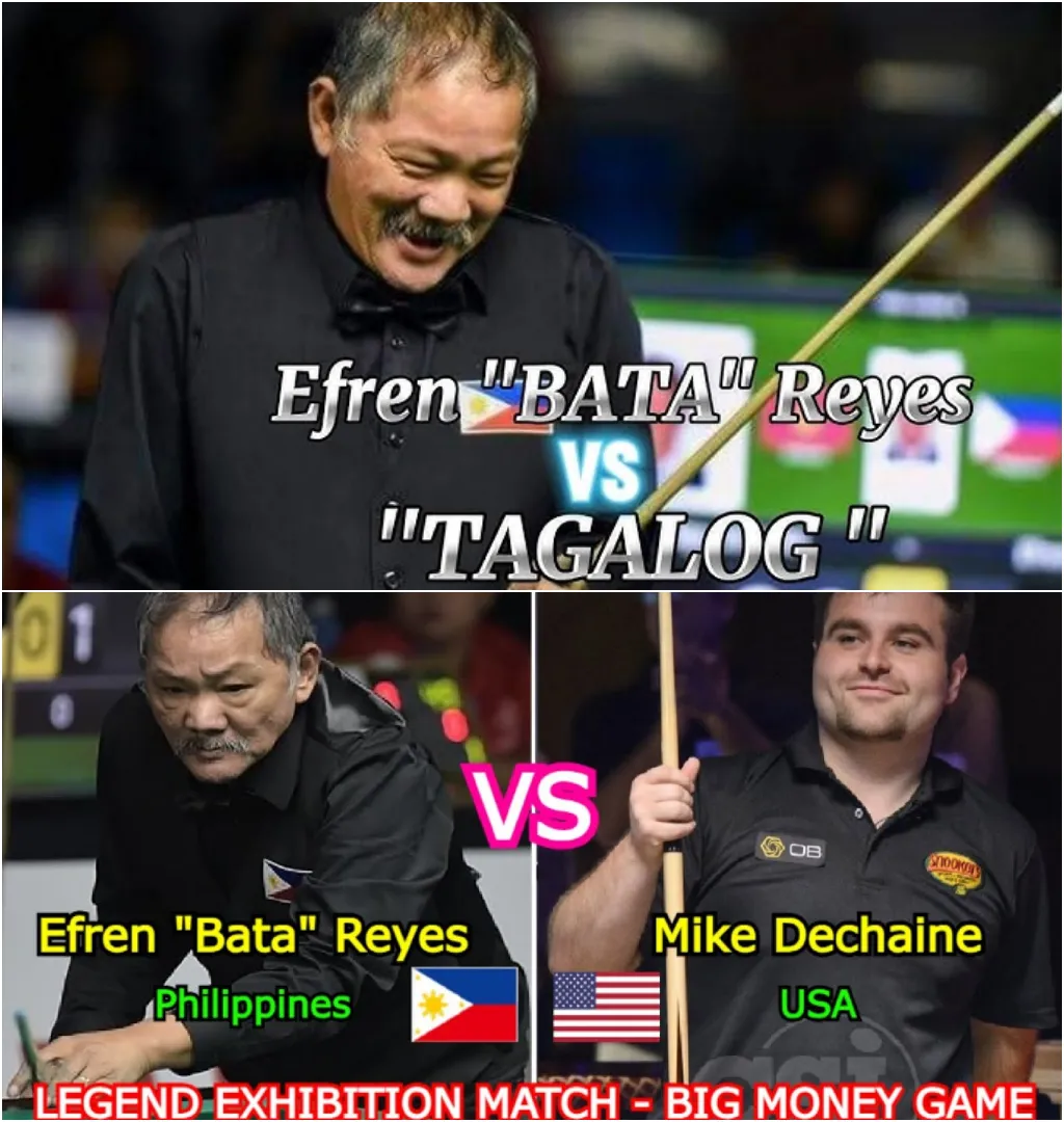 Legends Showdown: Efren 'Bata' Reyes vs. Mike Dechaine In High Stakes Exhibition!