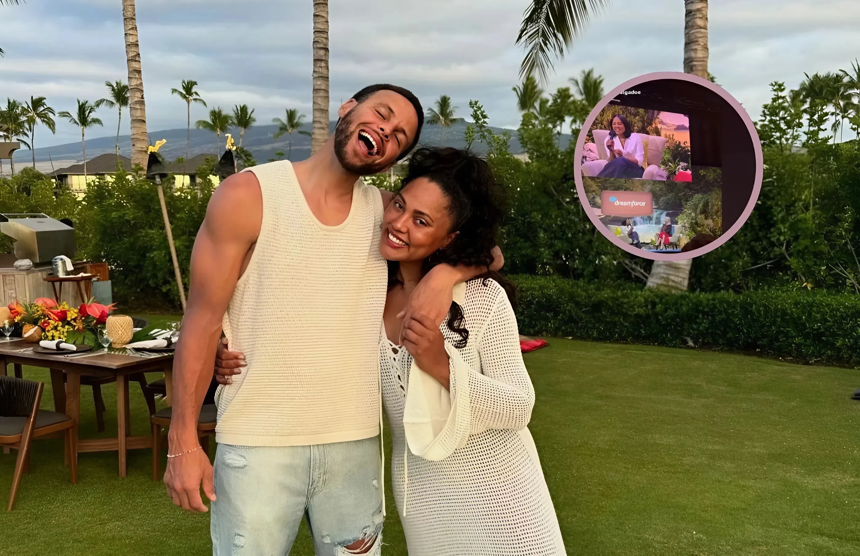 Steph Curry's wife Ayesha Curry beams with delight as she 'kicks off her first day' at work post-maternity leave