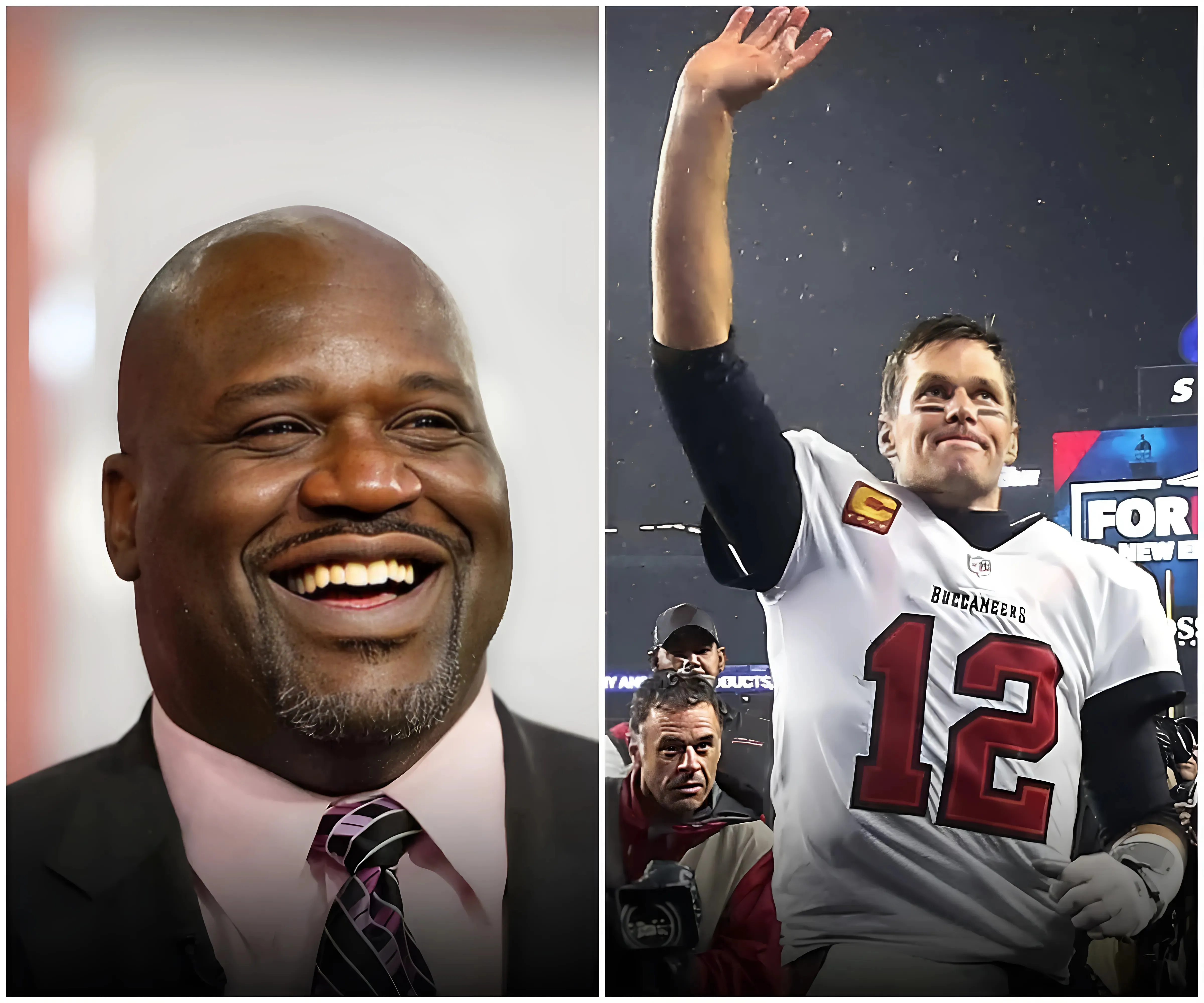 Shaquille O'Neal gives broadcasting advice to Tom Brady: Just be yourself