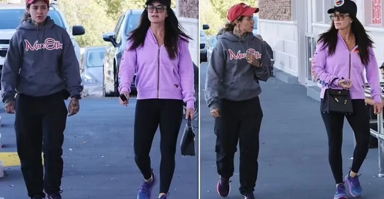 Kyle Richards and Morgan Wade look cozy in hoodies together amid swirling lesbian romance rumors on RHOBH