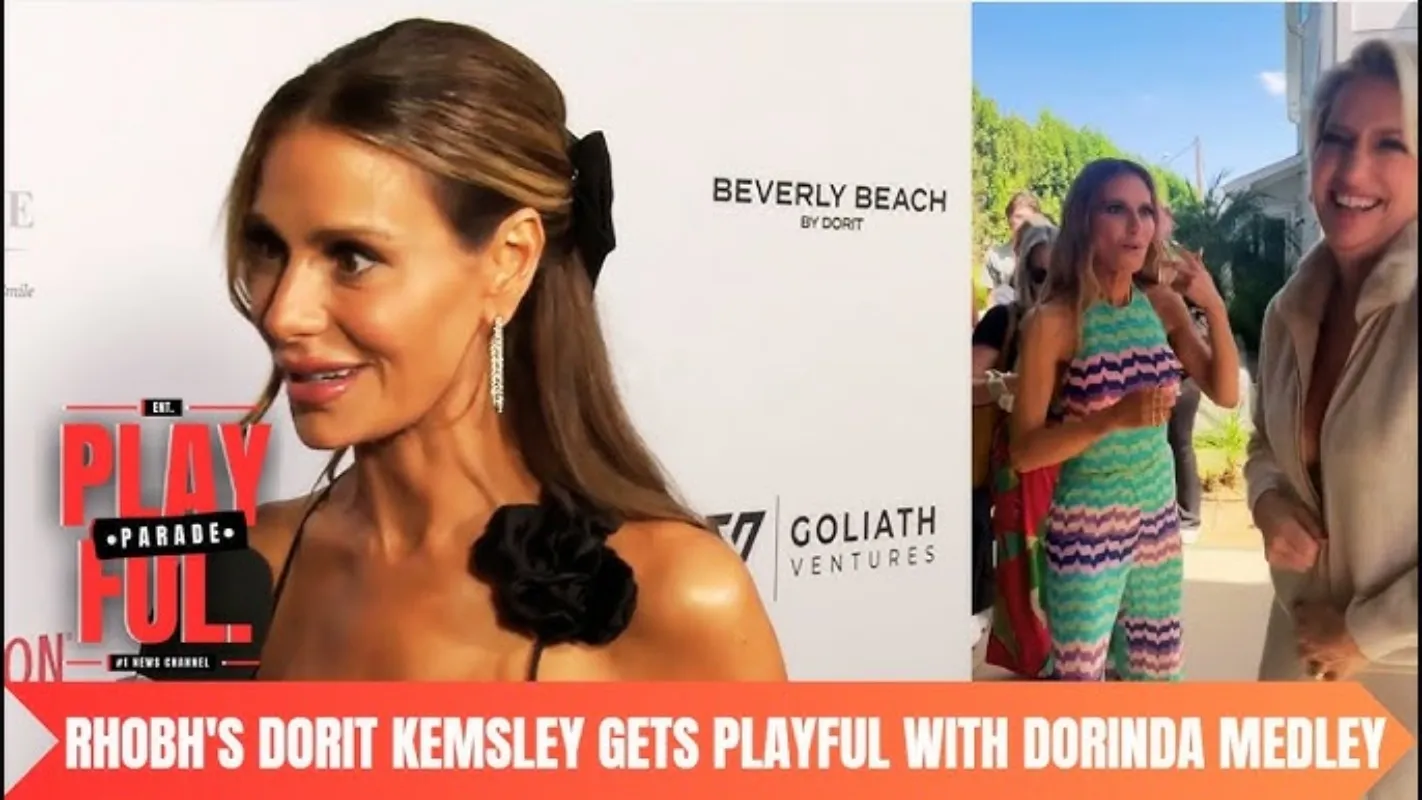 Scandal Unfolds: Dorit Kemsley of 'RHOBH' Playfully Engages with Dorinda Medley, Pretending to Motorboat the 'RHONY' Alum