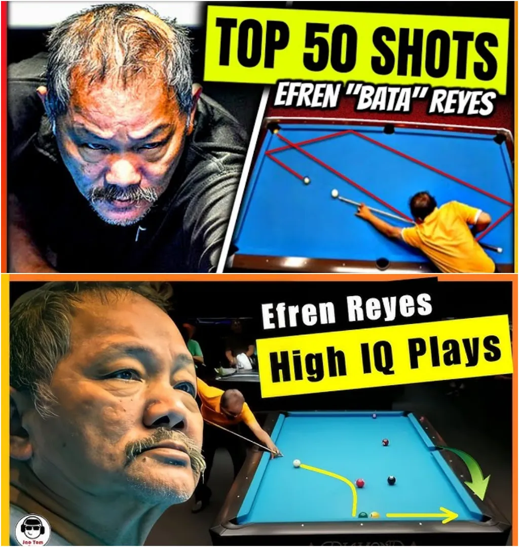 The Wizard of Ball Control: 50 "Magical" Shots by Efren Bata Reyes!