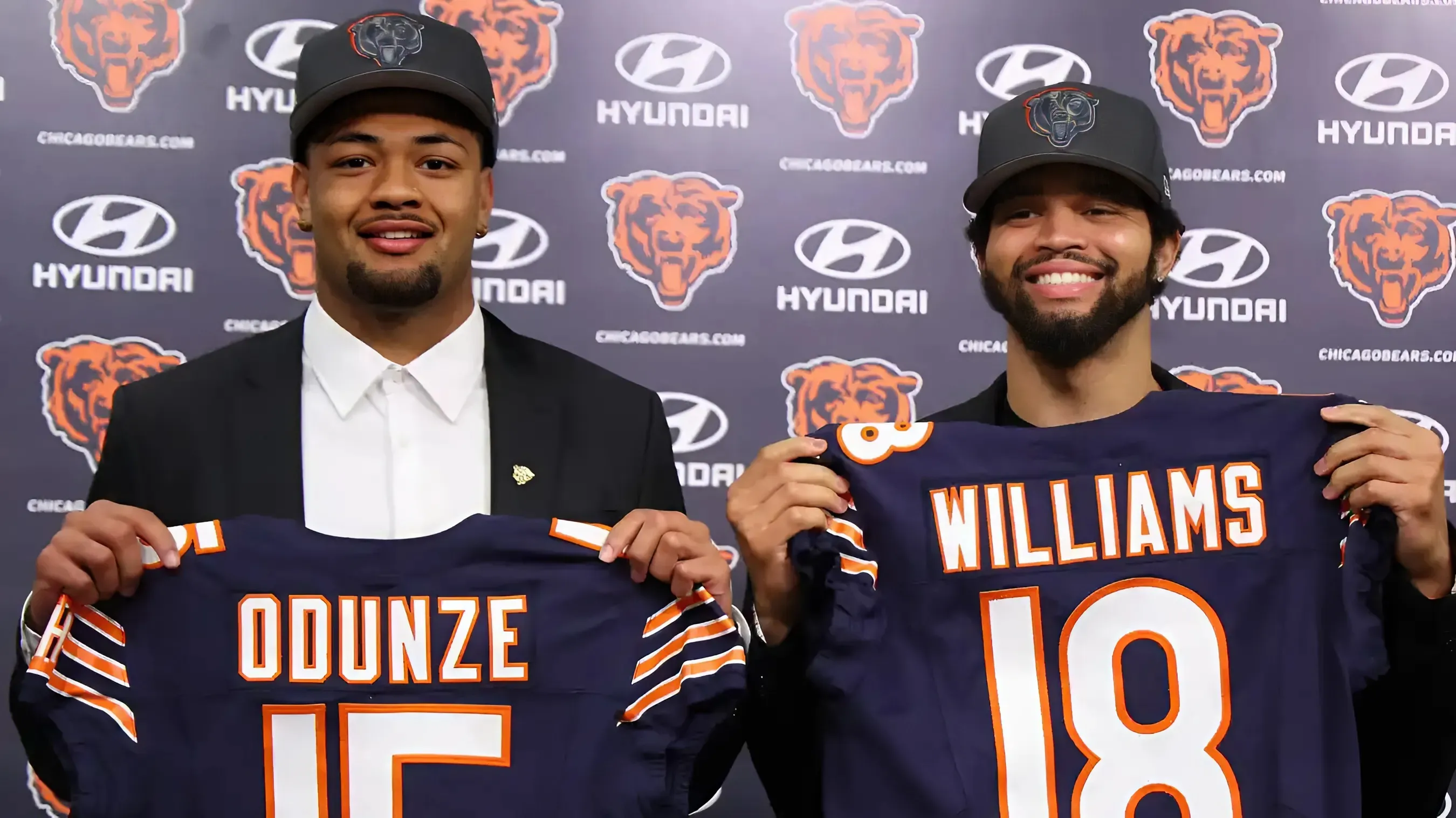 Bears Rookies Williams, Odunze Turn Heads With Big Connections