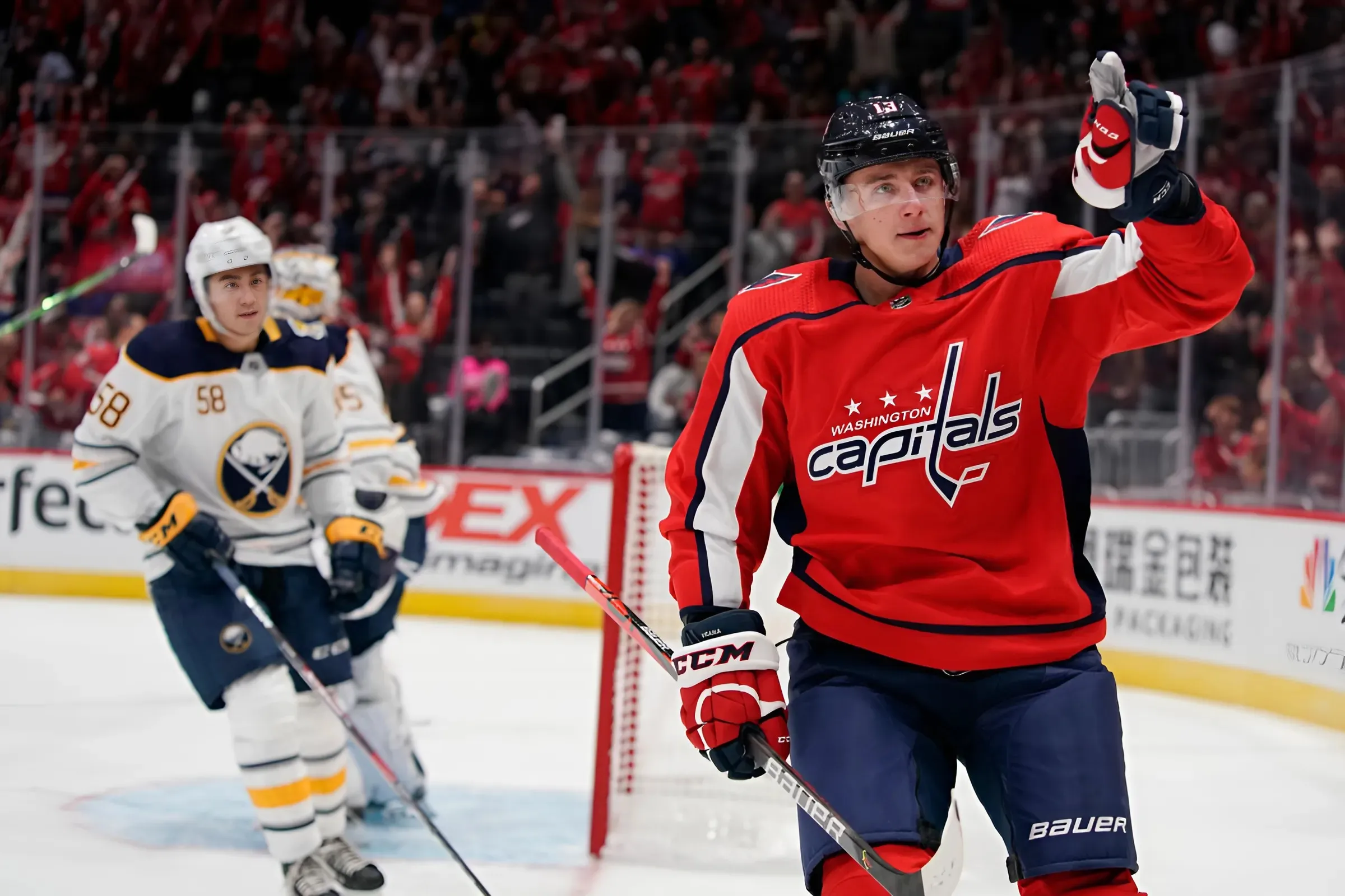 Jakub Vrana plays first game for Washington Capitals at Capital One Arena in over 1,200 days