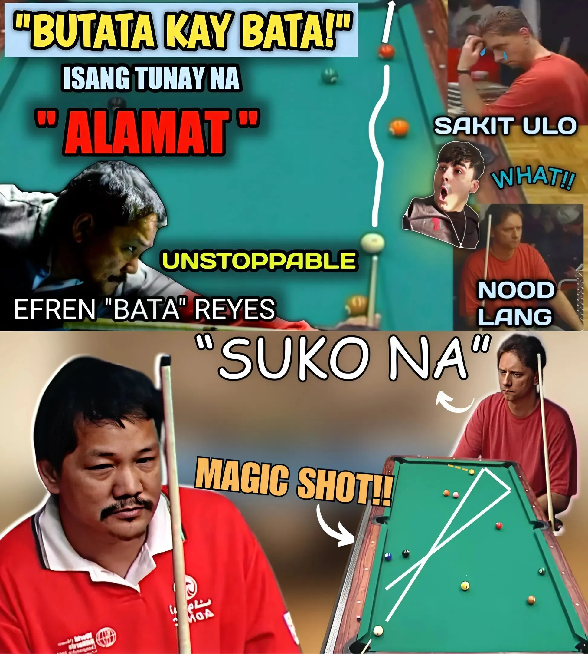 Efren Bata Reyes The Magician, GOAT, Legend, etc. once again proved that age is just a number....the magician's preparations are almost perfect, driving his opponents crazy.