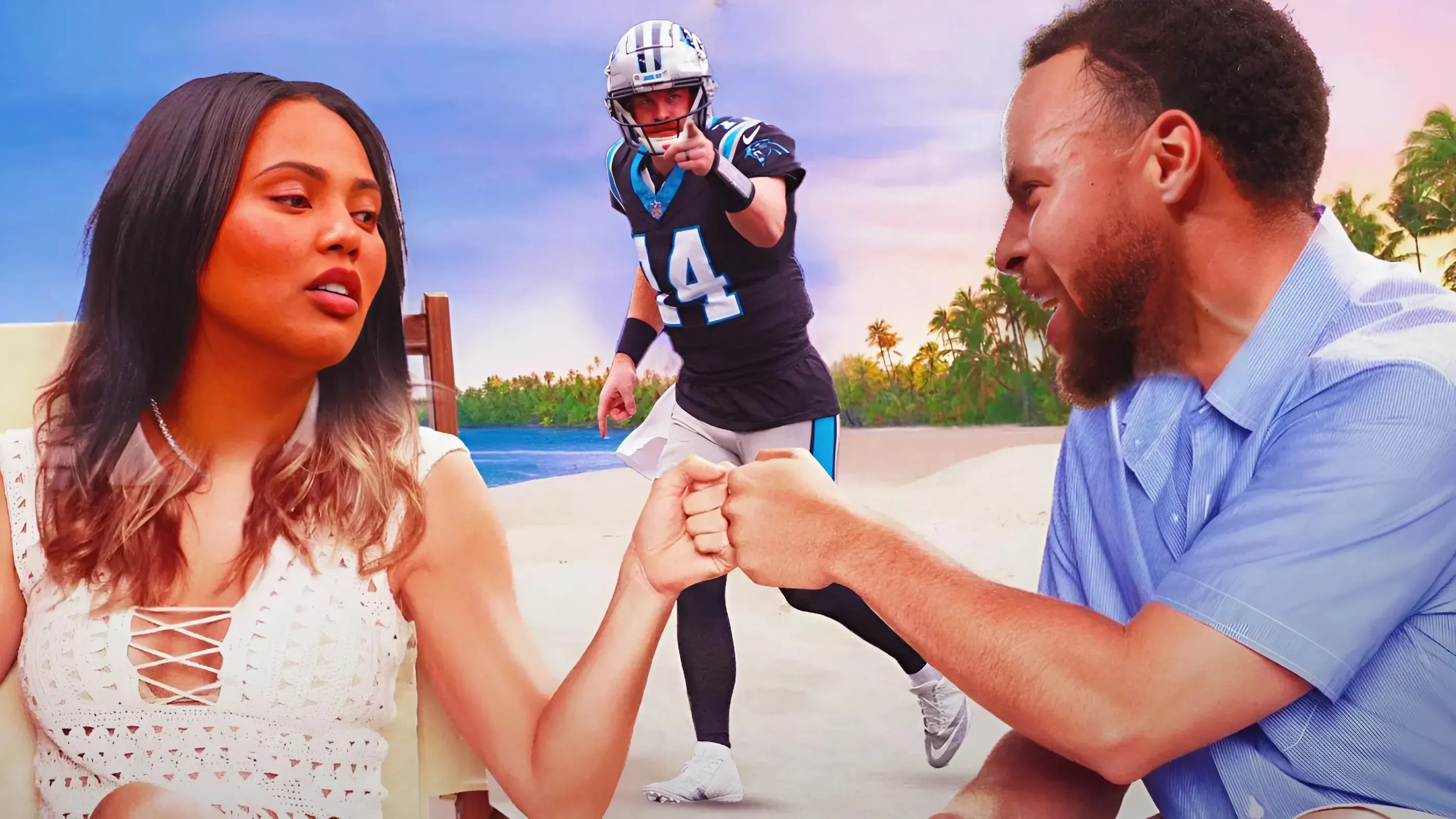 Warriors’ Stephen, Ayesha Curry spotted at Panthers-Raiders showdown