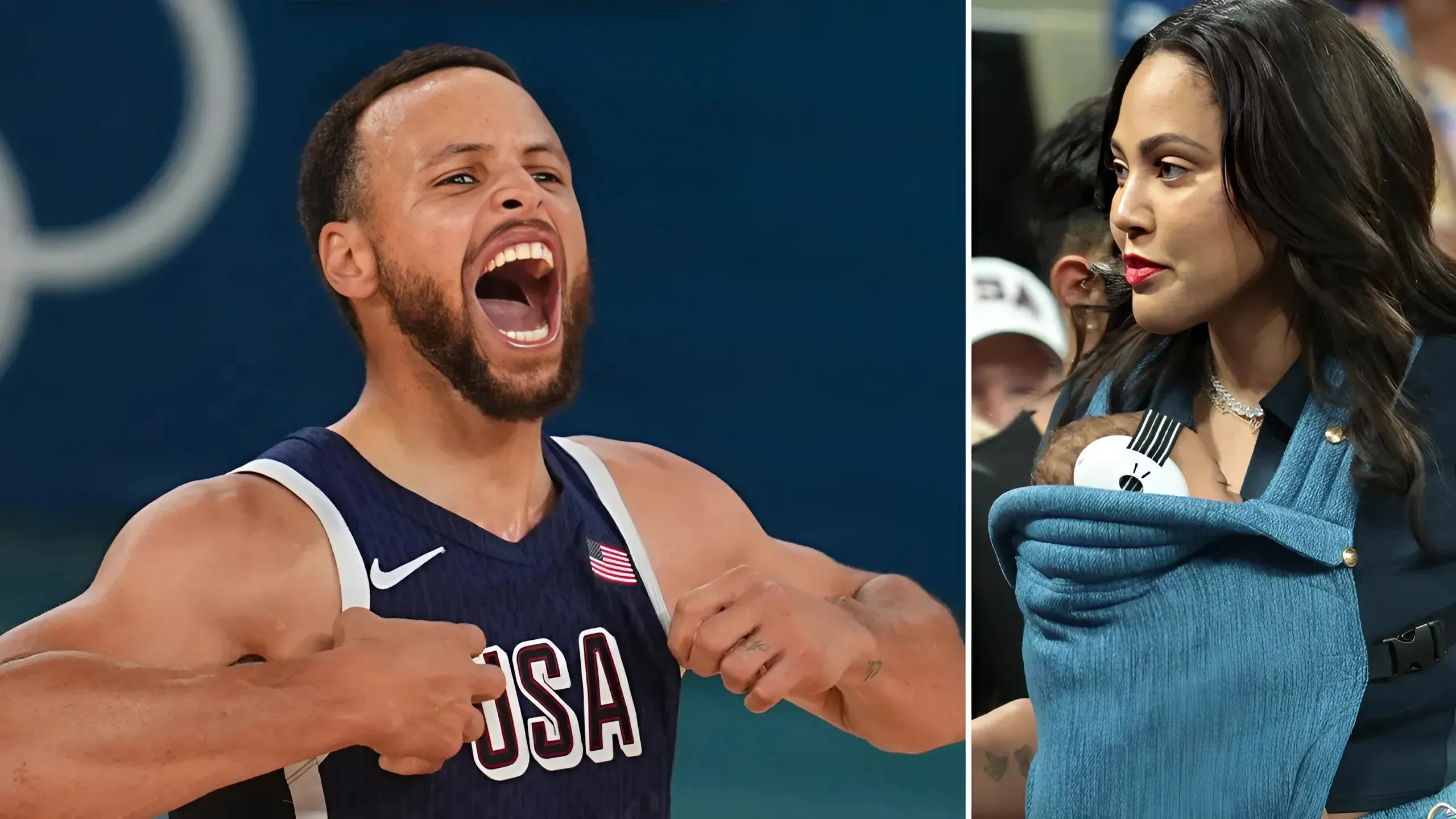 Steph Curry's wife appeared visibly annoyed after not being recognized at an NFL game while beside him