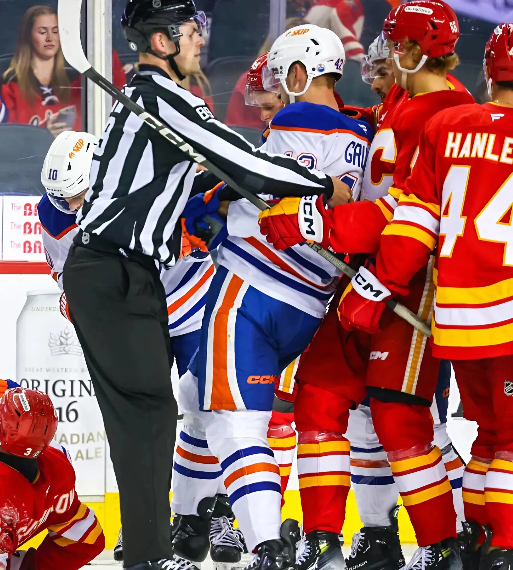 Nothing goes right for Oilers in split-squad games with Flames