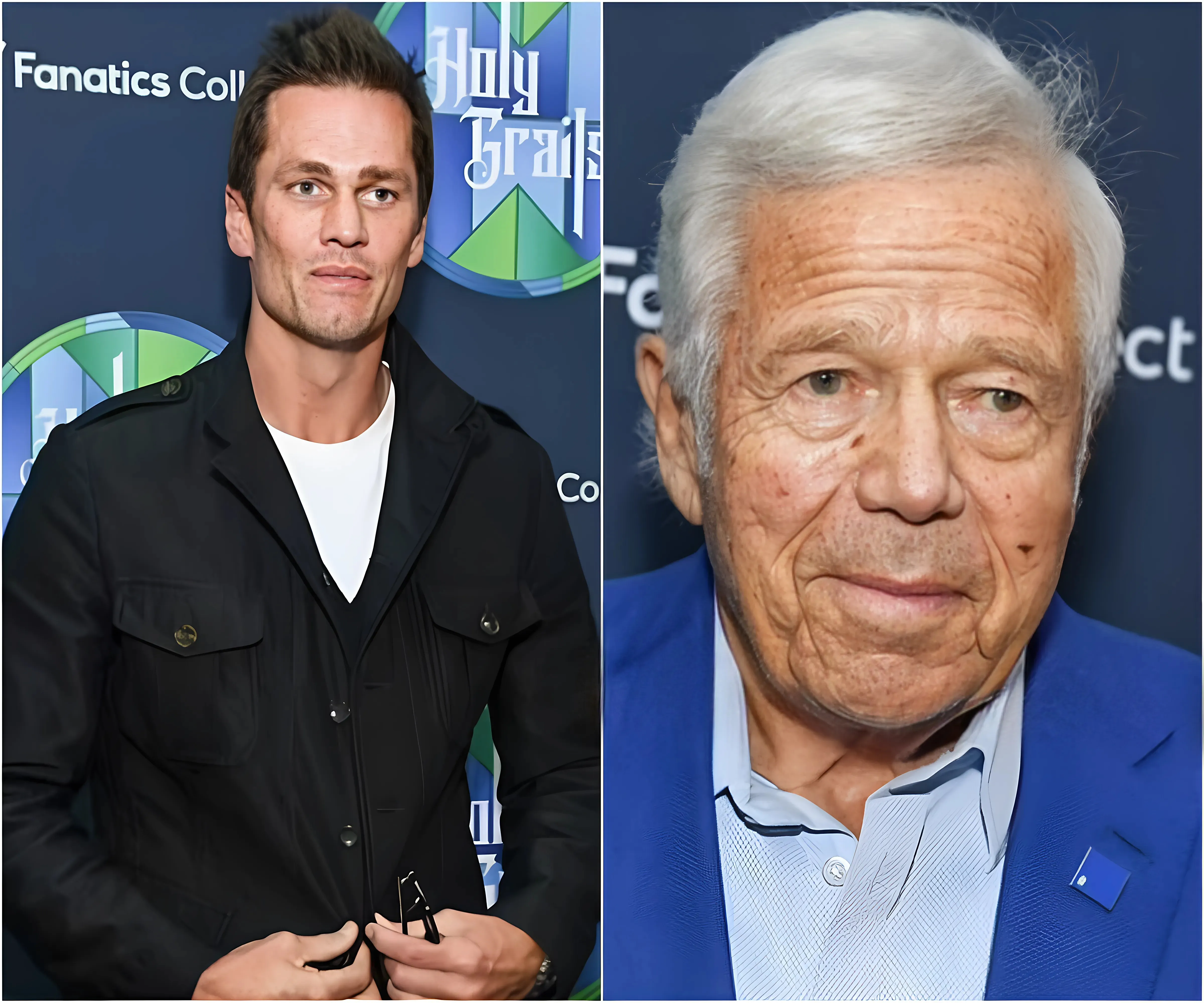 Watch the moment Robert Kraft buys signed Tom Brady rookie card for $120k while legendary QB sits next to him at auction