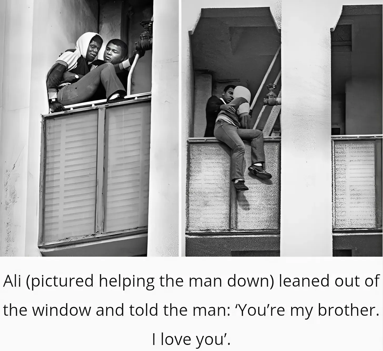 Miraculous moment boxing legend Muhammad Ali saved suicidal man threatening to jump from ninth-floor ledge