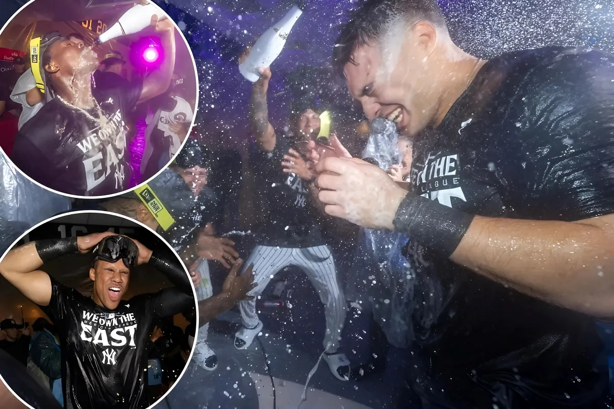 Yankees ‘party hard’ in wild champagne celebration after AL East clincher - lulu