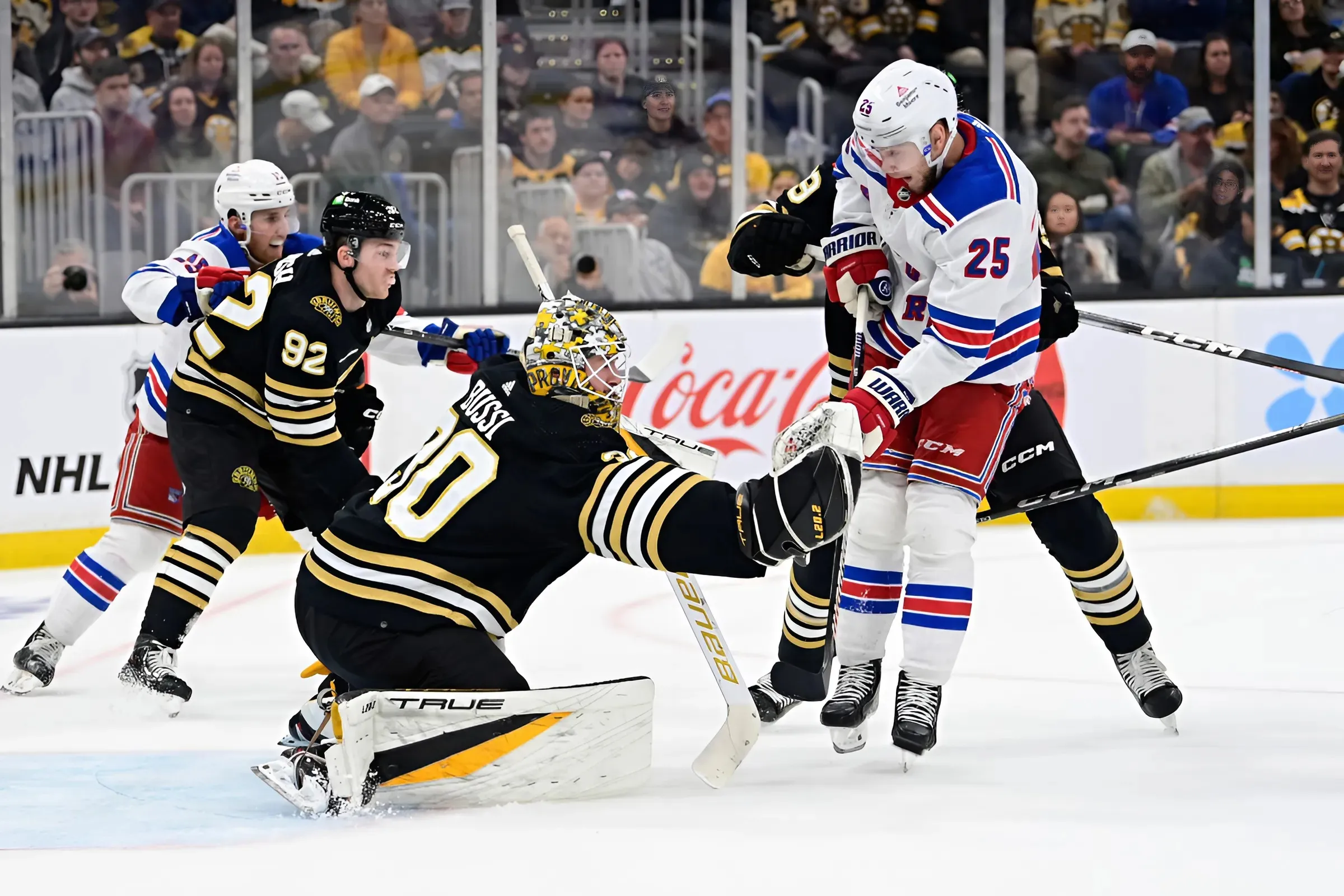 Bruins Preseason Game 3: Bussi Kept Busy by Rangers