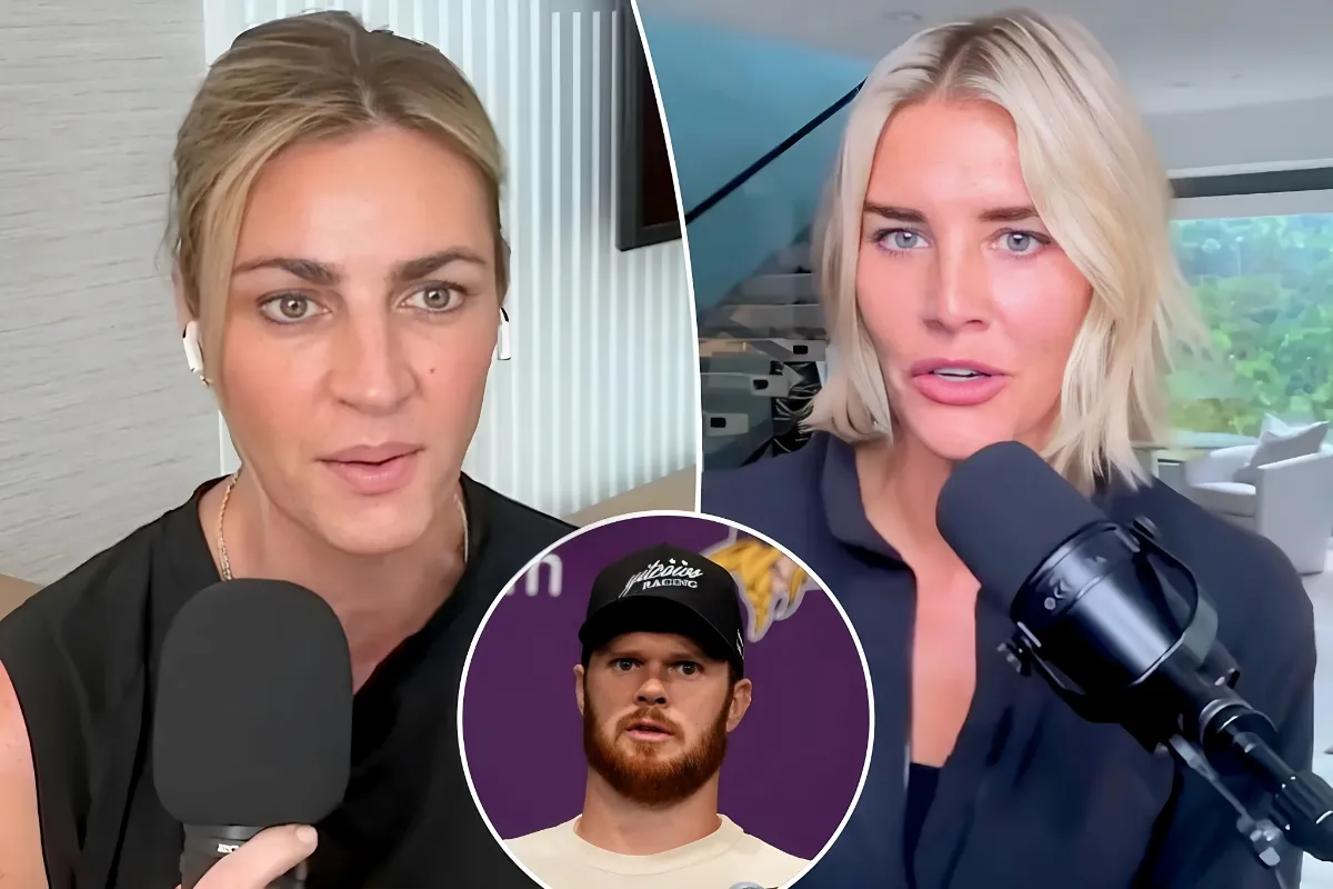 Erin Andrews playfully confronted Sam Darnold over gossip about Charissa Thompson’s dating life