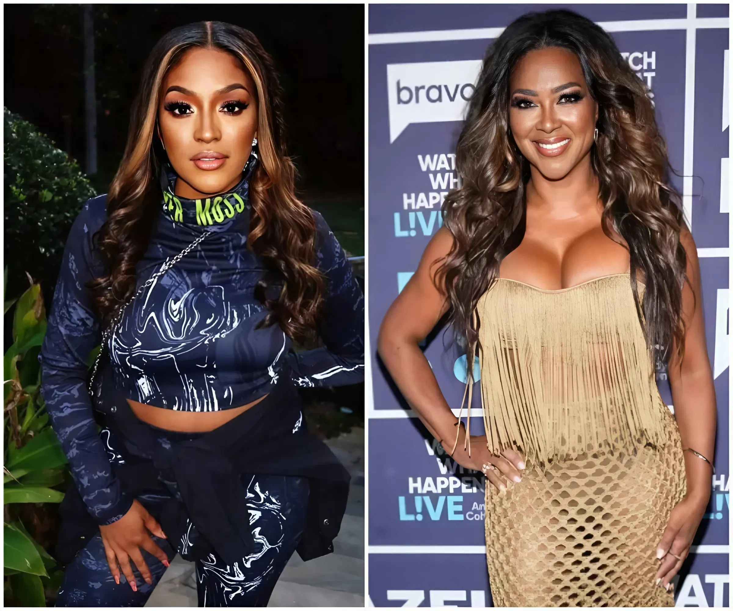 Drew Sidora criticizes Kenya Moore's butt, gets a response from Kenya: "Be worried about getting a tummy tuck!", and reveals a "lie" about private jets