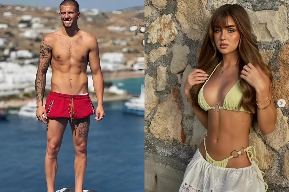 Love Island star Georgia Steel's new boyfriend 'is revealed as a Premier League football star as they're spotted getting cosy in a sauna' ngocc