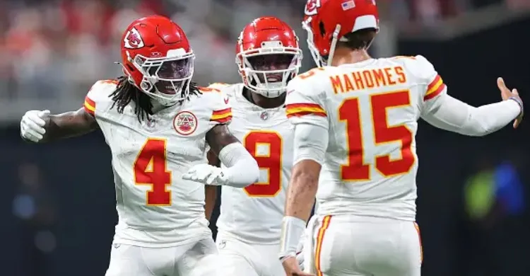 Chiefs WR Rashee Rice Carted to Locker Room After Hit From QB Patrick Mahomes