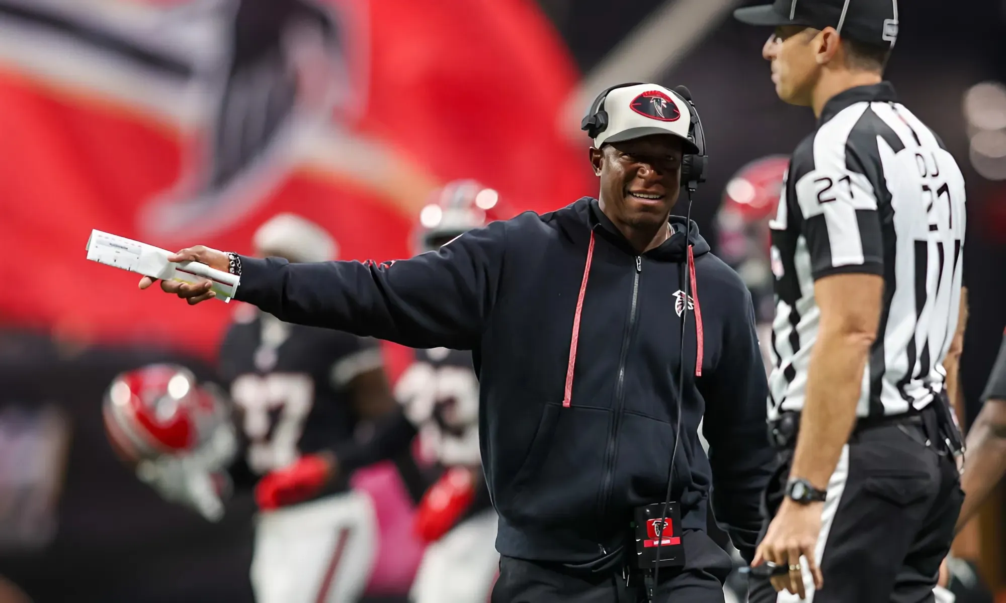 Raheem Morris fires up Falcons locker room with postgame speech