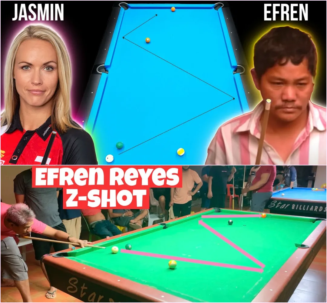 The First Woman to Recreate Efren Reyes' Z-Strike: A Magical Moment!