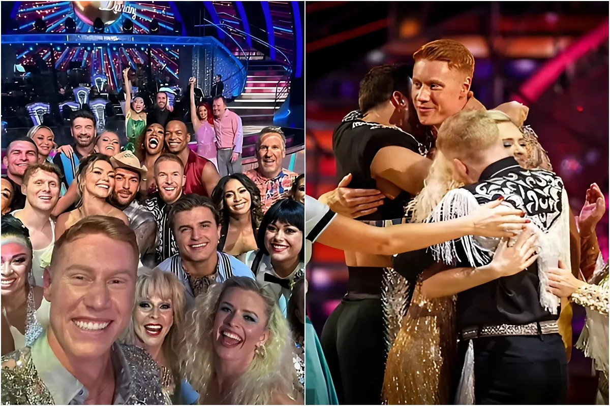 Strictly star Tom Dean puts on a brave face as he snaps a final selfie with his fellow celebrity dancers after becoming the FIRST contestant to be eliminated in shock exit liennhi