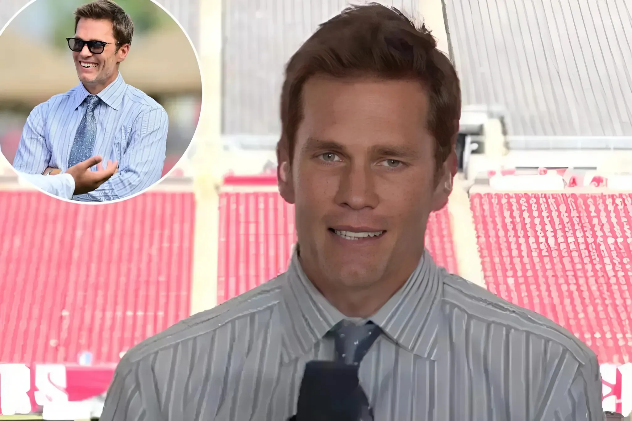 Tom Brady’s game outfit mocked over ‘clashing’ shirt and tie combo: ‘Looks like 90s pajamas’