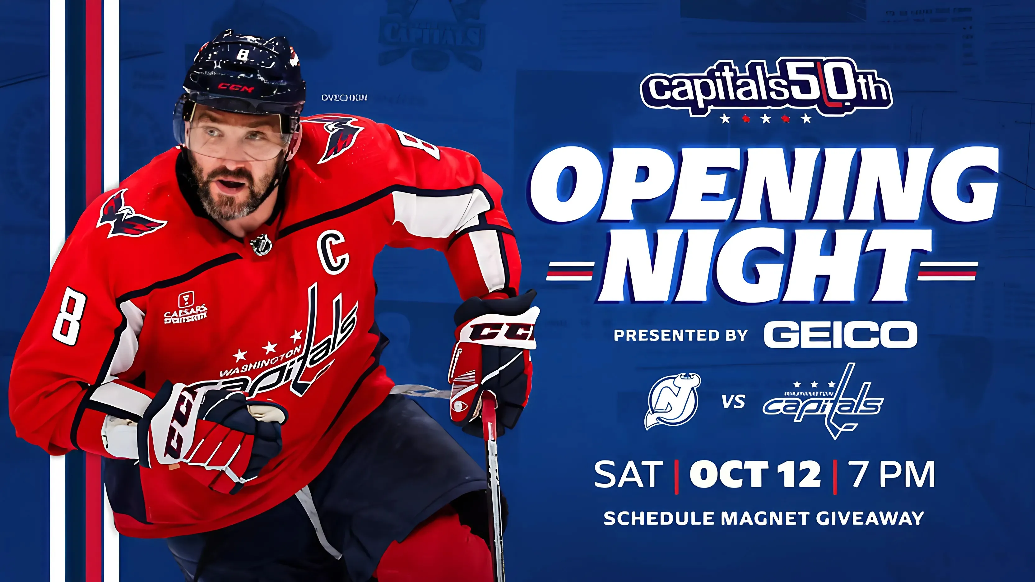 Capitals To Host 50th Anniversary Rock the Red Carpet on Opening Night Presented by GEICO trucc