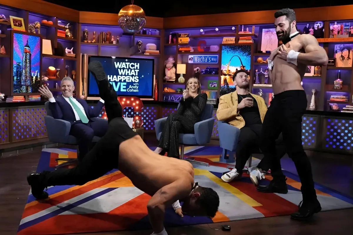 Andy Cohen is auctioning the iconic Watch What Happens Live rug—and it's all for LGBTQ+ charity! ngocc