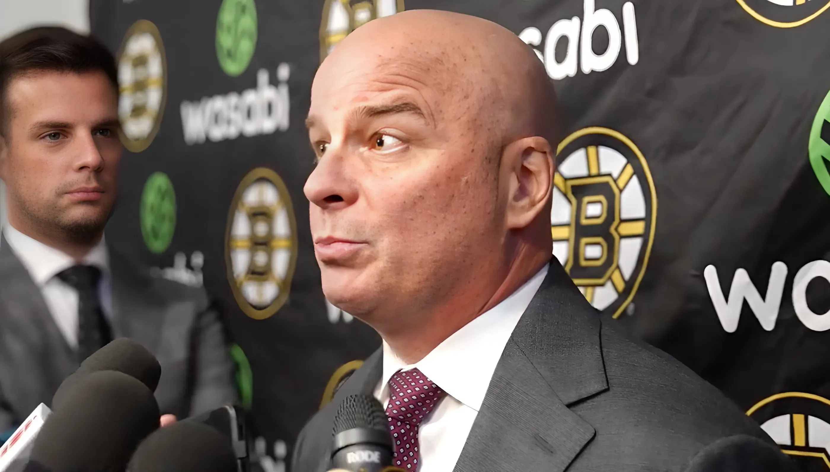 Bruins coach Jim Montgomery explains why two key players are absent against the Kings