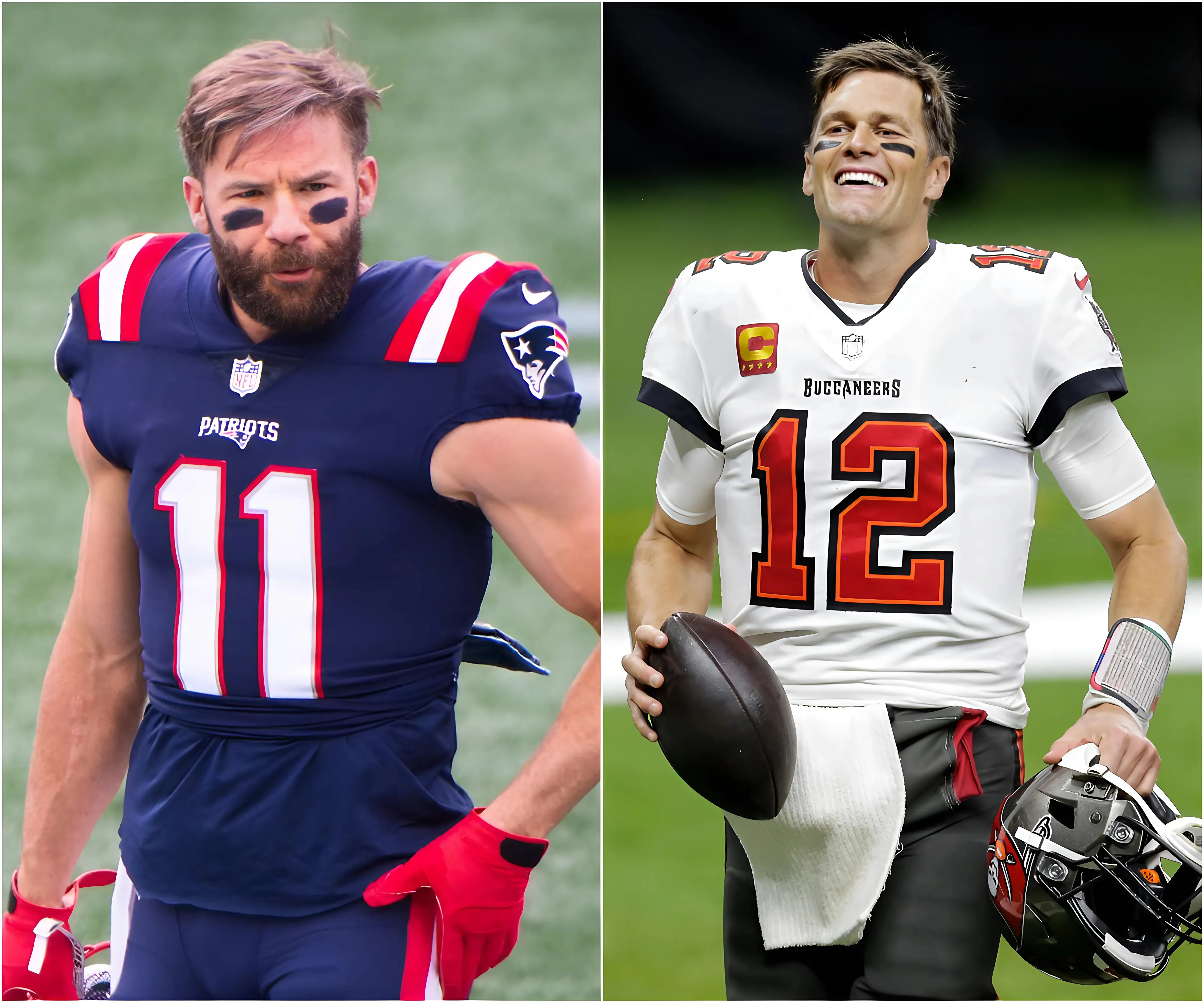 Julian Edelman 'attacks' Tom Brady when he least expects it, comparing him to a grandfather