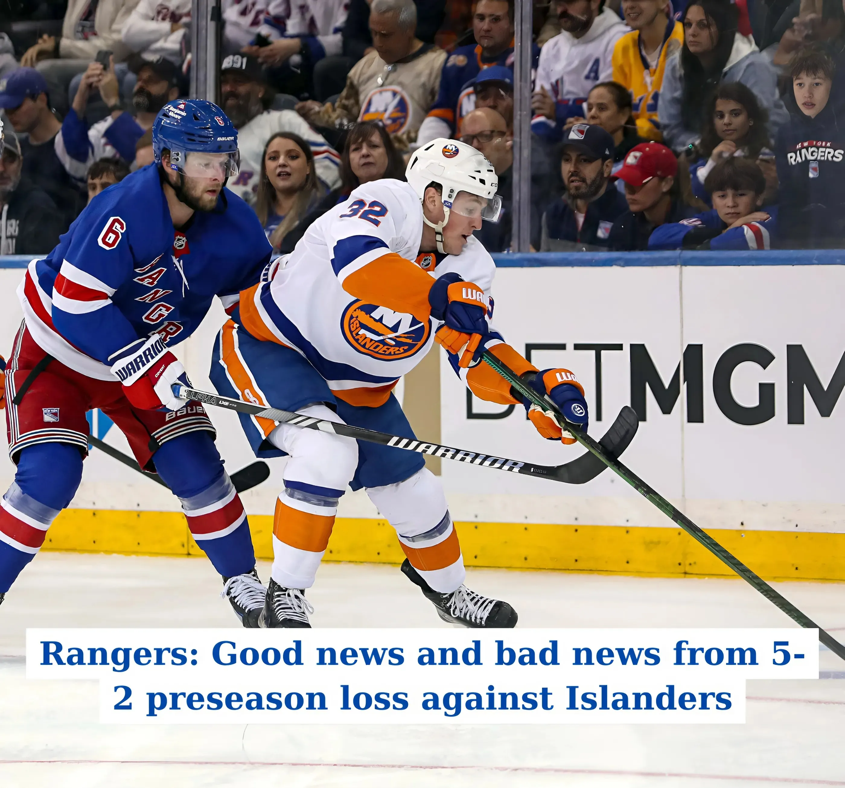 Rangers: Good news and bad news from 5-2 preseason loss against Islanders