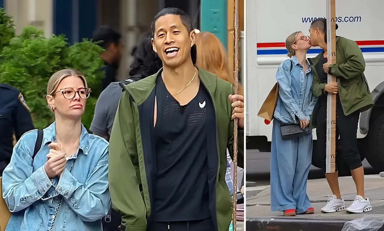 Ariana Madix plants a kiss on hunky gym trainer boyfriend Daniel Wai during NYC stroll