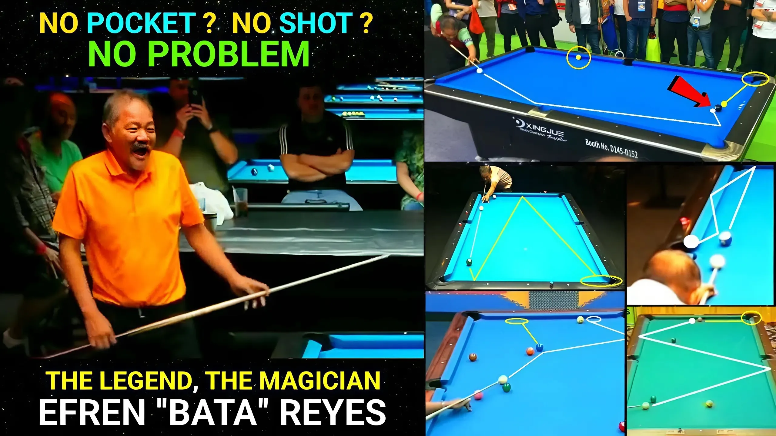 NO POCKET? NO SHOT? Efren: NO PROBLEM 🔥