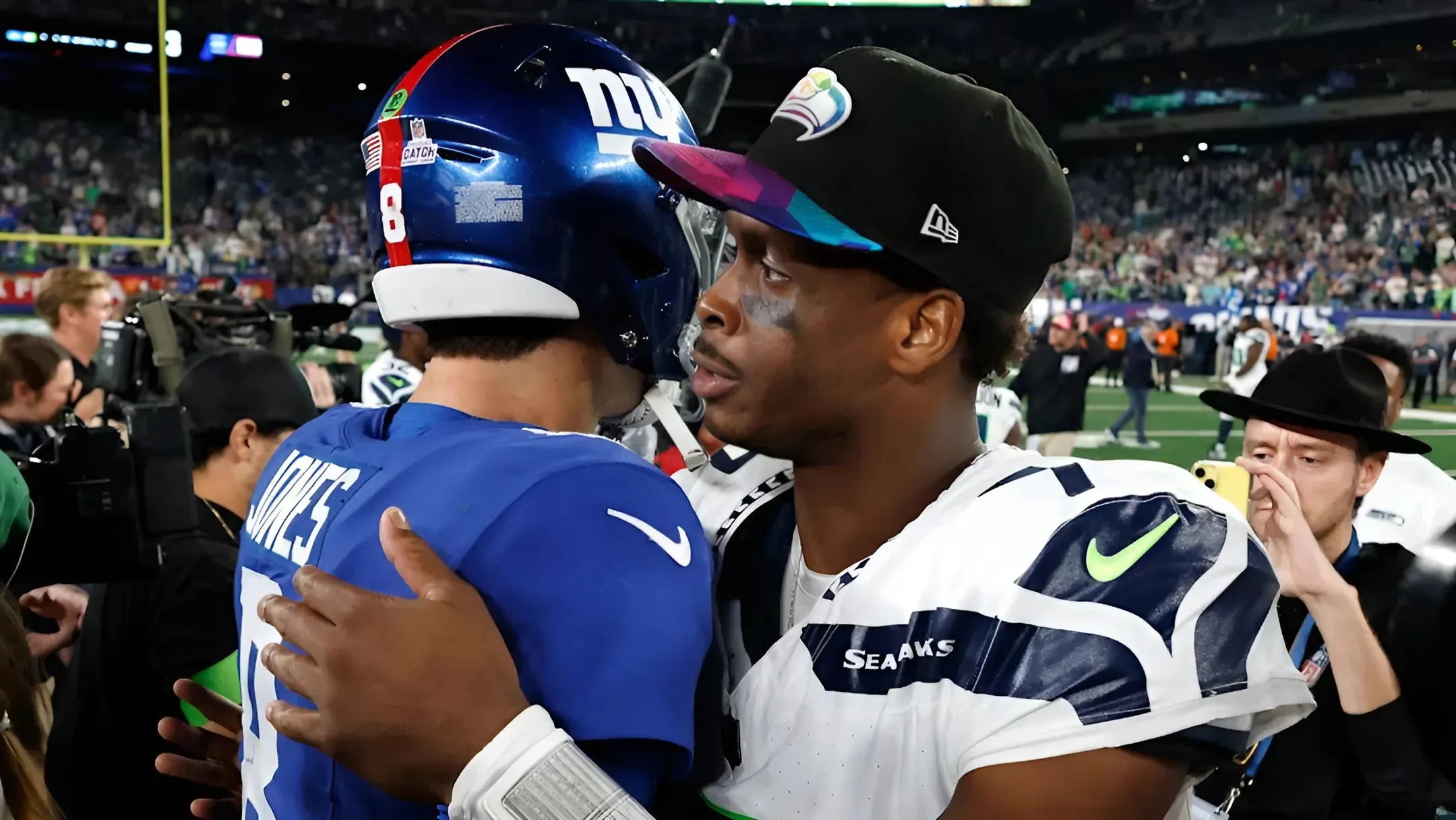 Who is singing the National Anthem at Giants versus Seahawks?