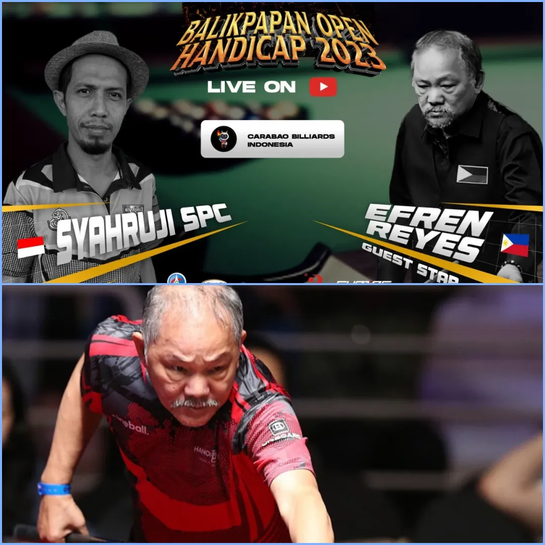 Balikpapan Open 2023: Efren Reyes vs Syahtuji - A Match Not to Be Missed!