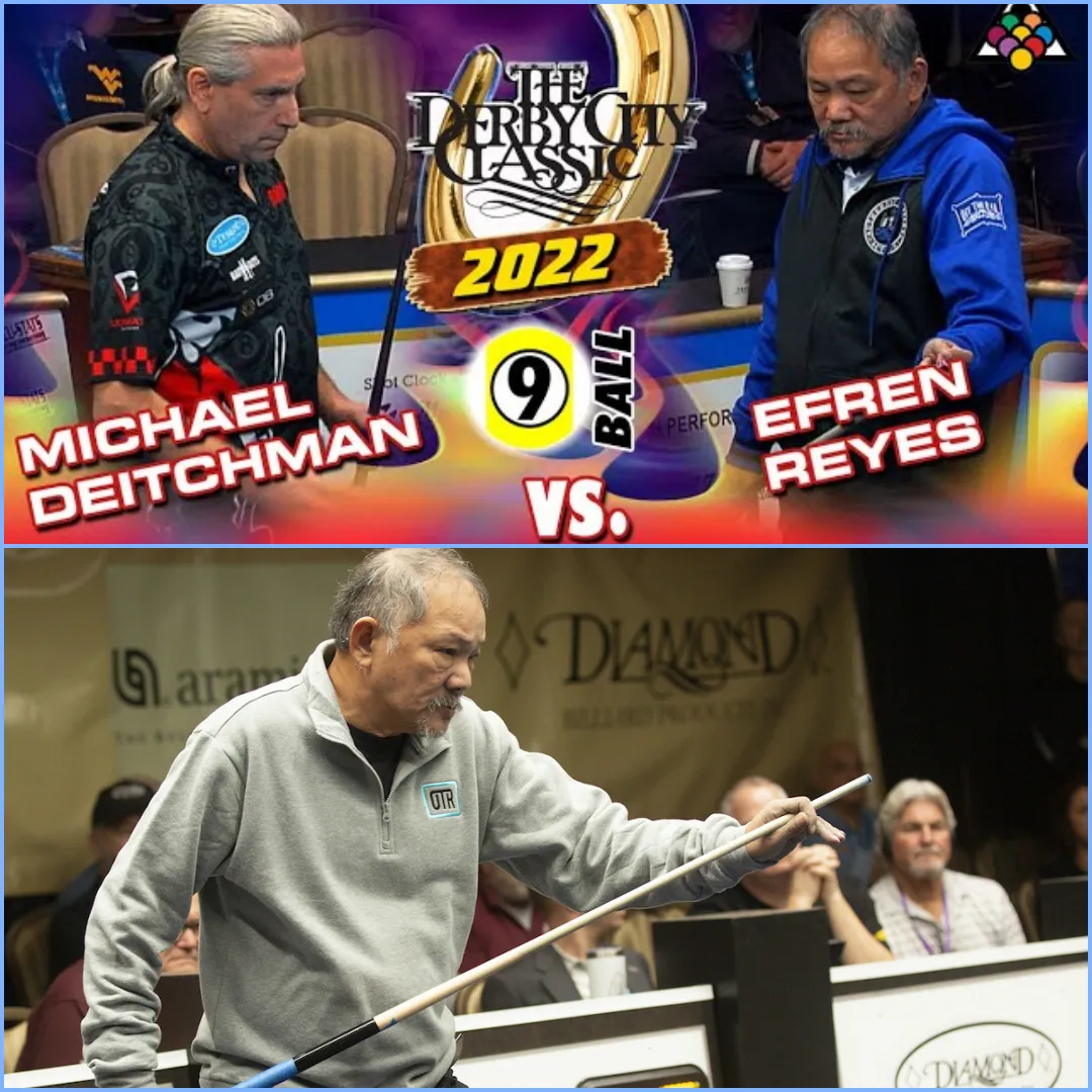 Breathtaking Match: Efren Reyes and Michael Deitchman Face Off at the 2022 Derby City Classic