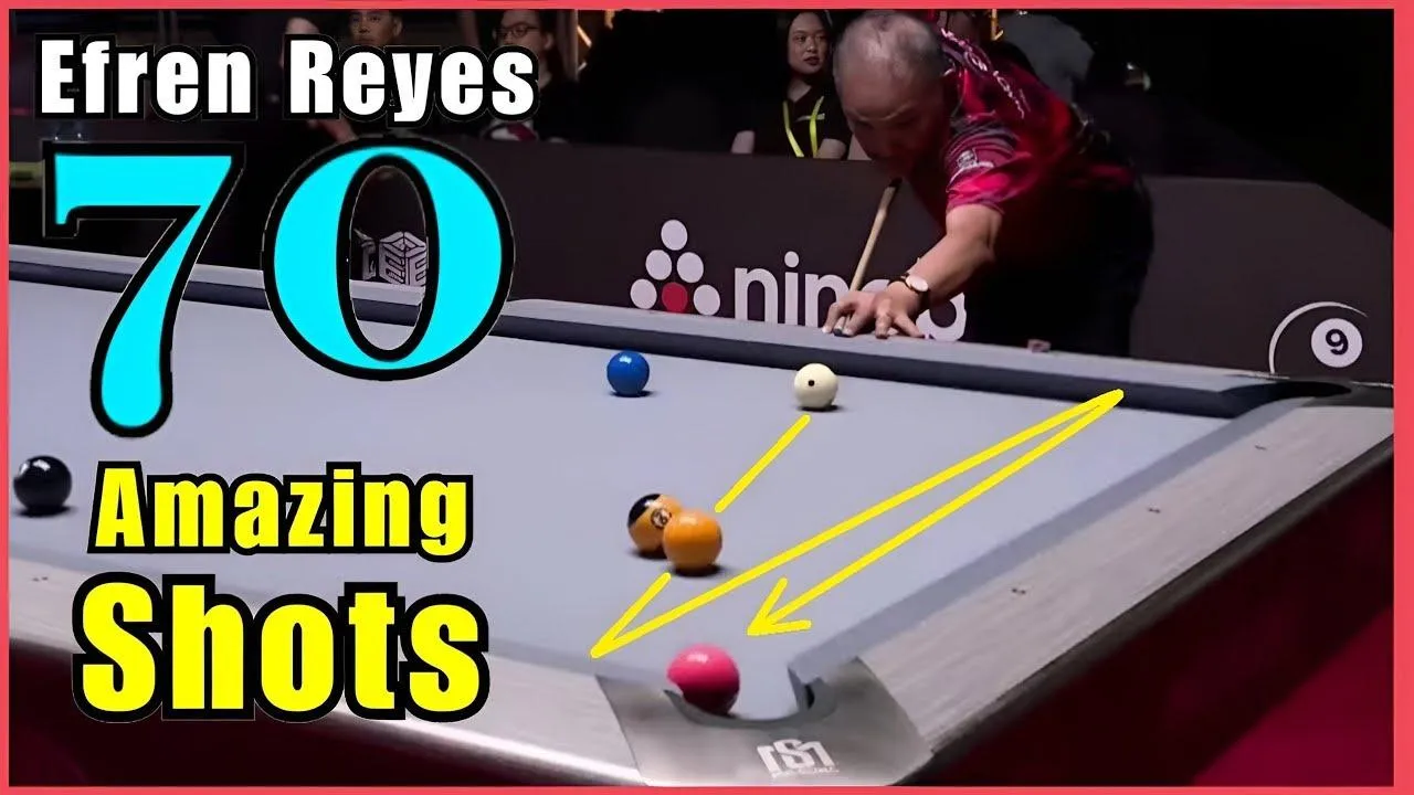 70 HARDEST SHOTS IN THE WORLD: ONLY Efren Reyes CAN DO IT