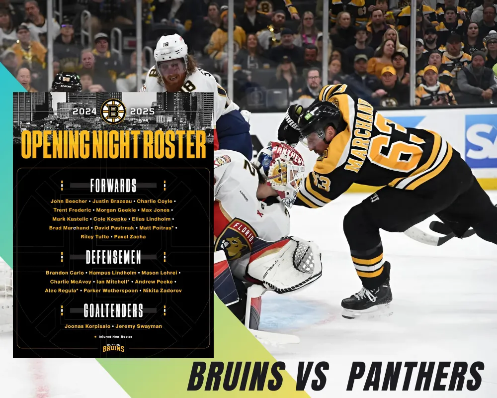 Breaking down the Boston Bruins 2024-25 Opening Night roster against Panthers