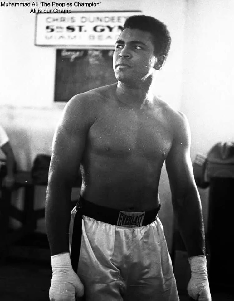 Muhammad Ali in the 5th Street Gym in preparation for his fight with Jerry Quarry - October 9th 1970.