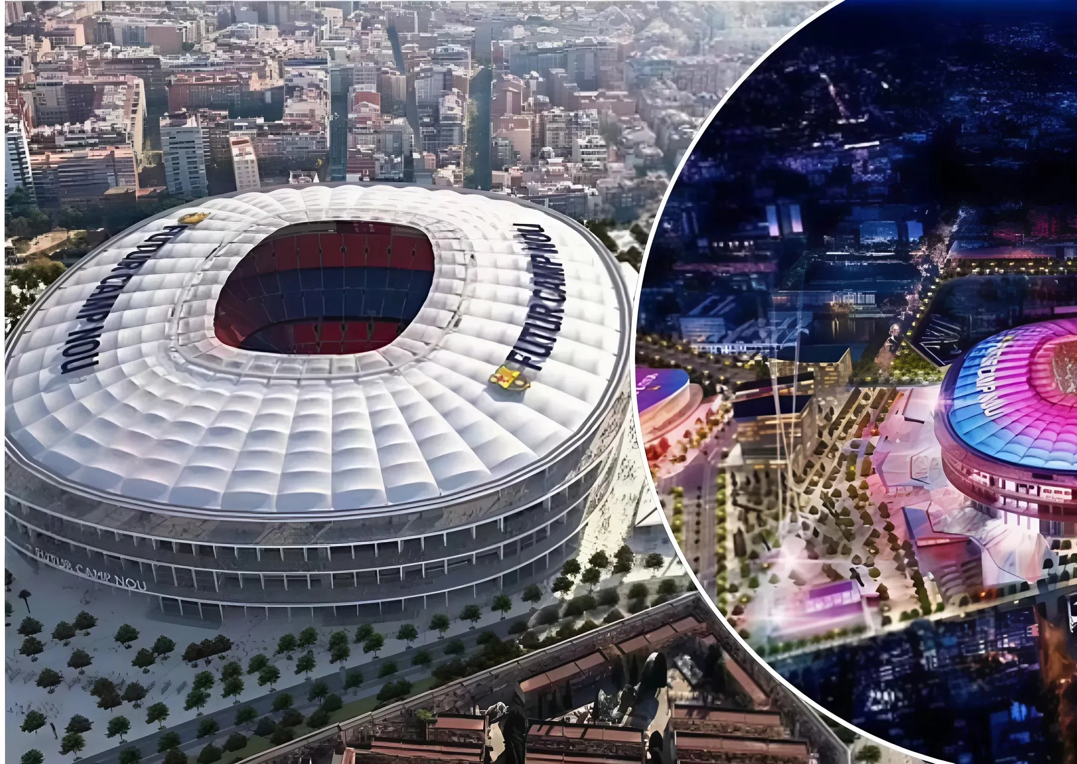 El Barcelona revela nuevas imágenes impresionantes del rediseñado Nou Camp, valorado en 1.250 millones de libras, y confirma sus planes de volver a su estadio local antes del final de la temporada