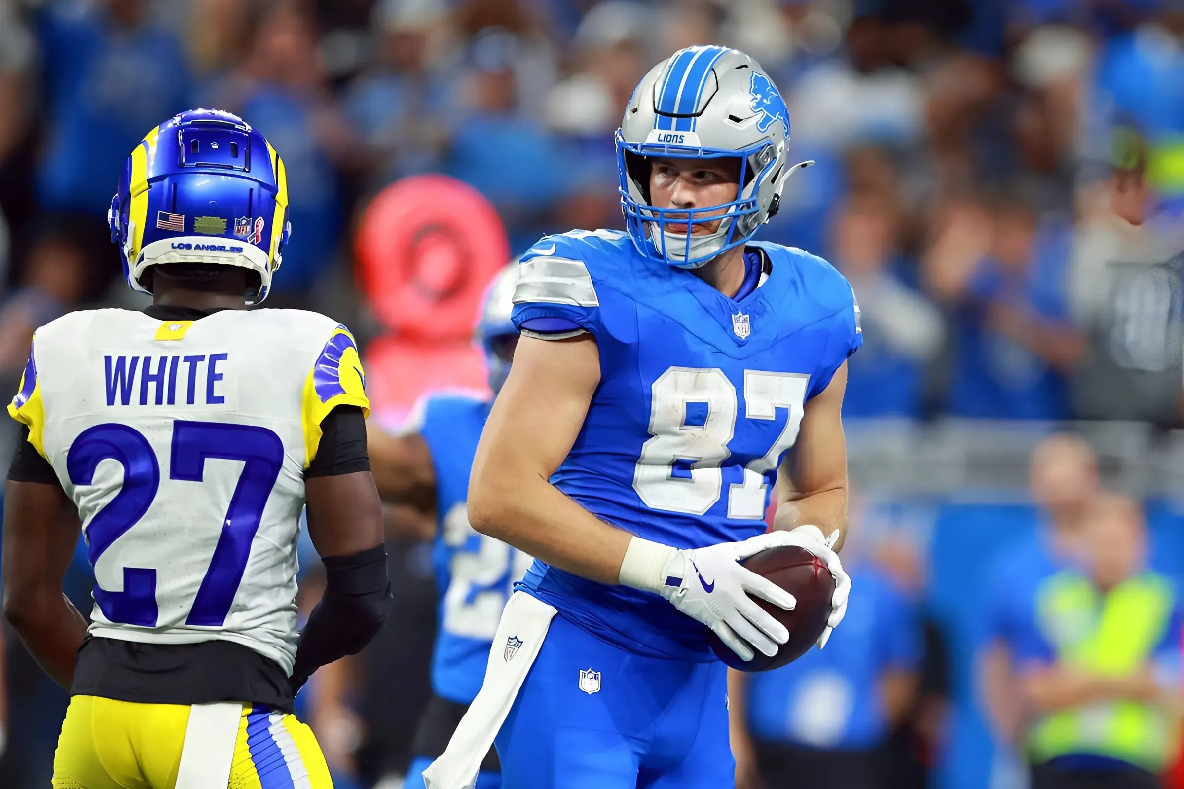 Lions tight end Sam LaPorta is an obvious buy-low target in fantasy football