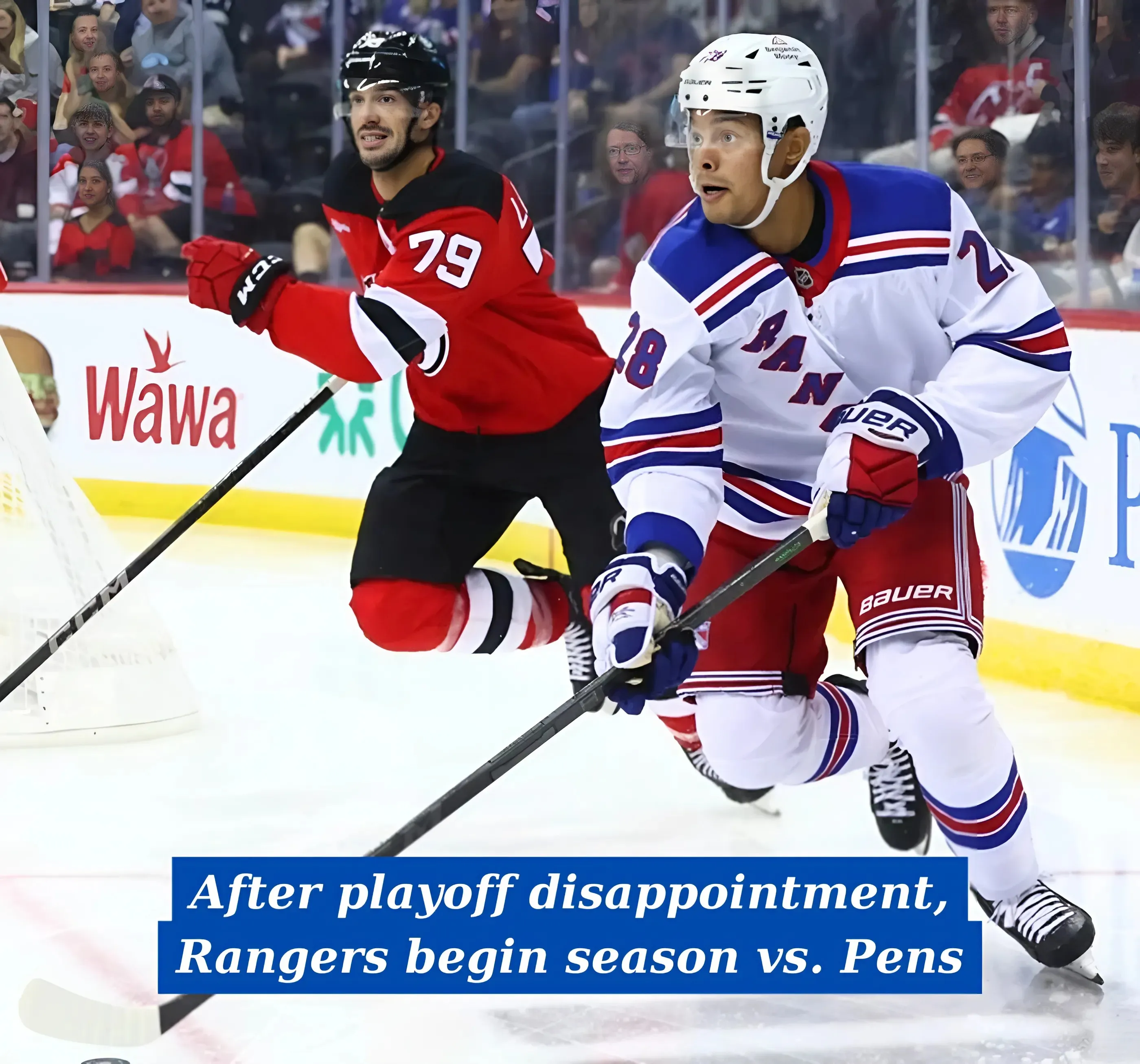 After playoff disappointment, Rangers begin season vs. Pens