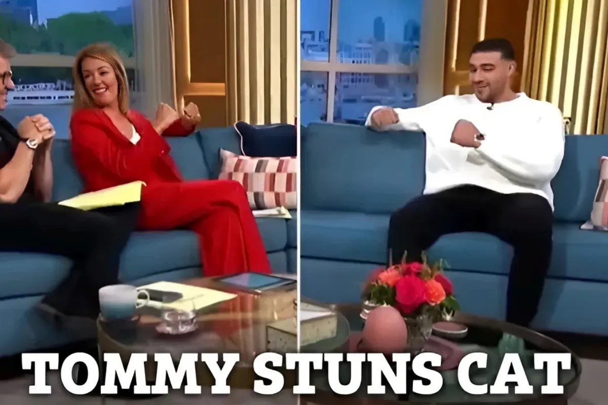 Watch moment Tommy Fury leaves Cat Deeley stunned with size of his fist live on This Morning ngocc