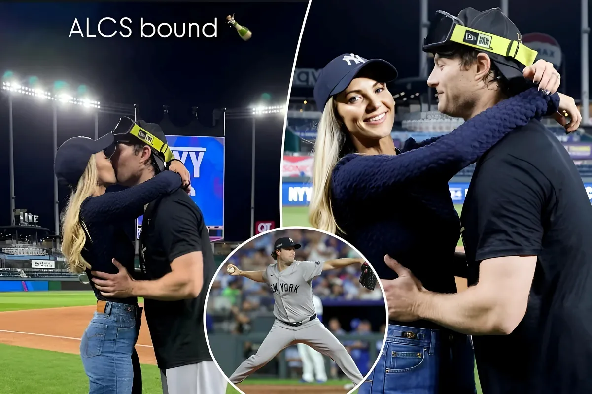 Gerrit Cole experienced an emotional moment with his wife Amy after an impressive performance at the ALDS - lulu