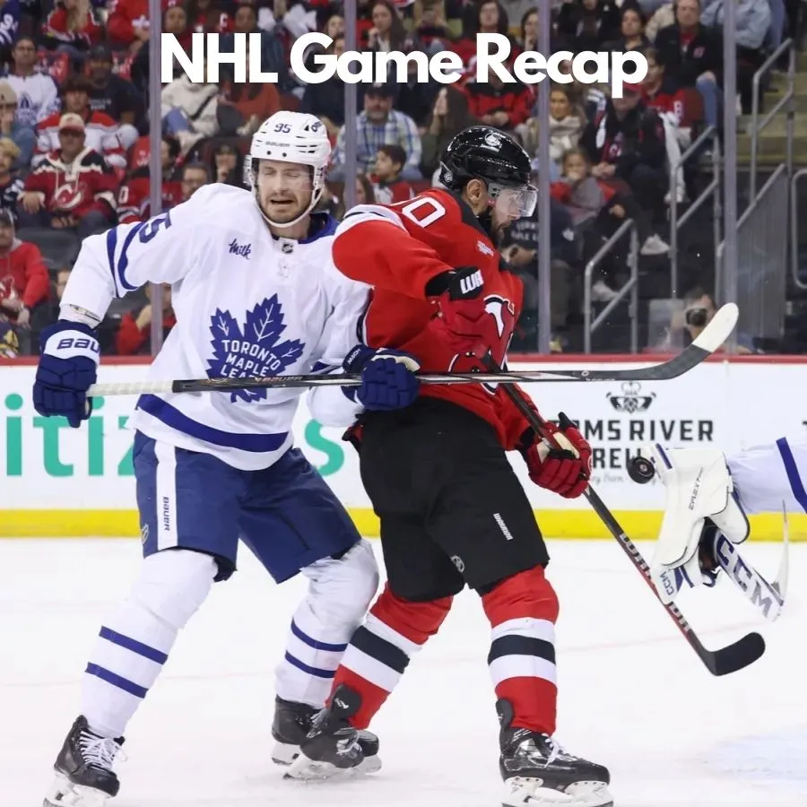 NHL Game Recap: Devils Lose 4-2, Hildeby Makes 23 Saves In NHL Debut For Toronto