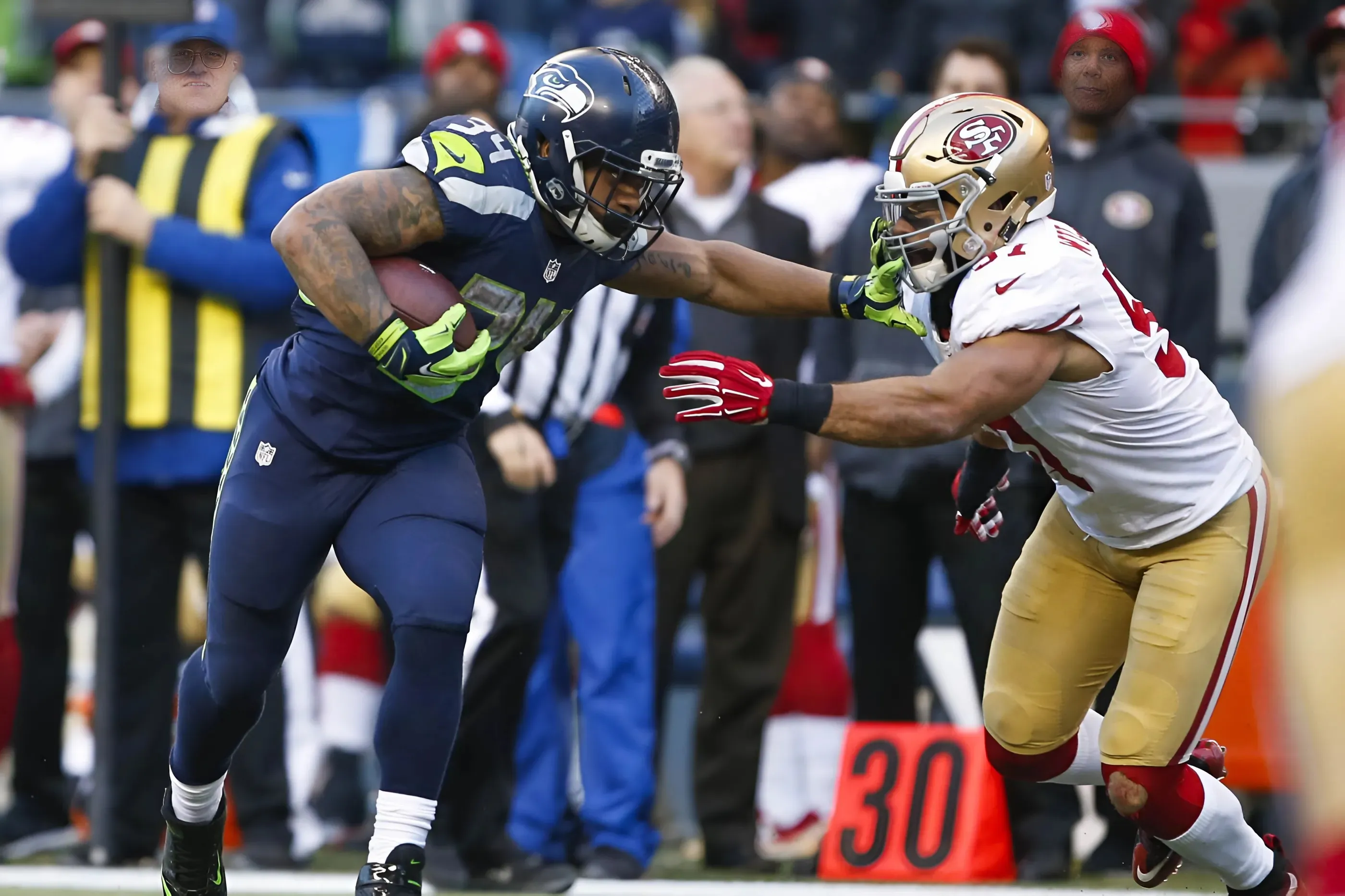 NFL officials miss easy muffed punt call due to lack of 'enhanced video' in 49ers' Week 6 win over Seahawks